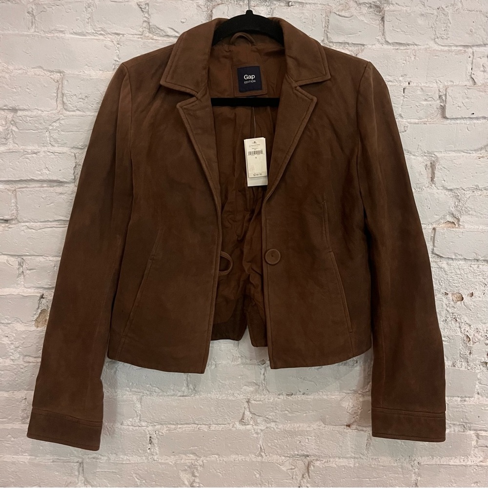 GAP Suede Blazer Jacket NWT